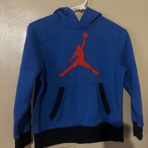KidsMichael Jordan Jump Hoodie Boys SizeLarge Blue ￼Sweatshirt 10/12Old Original